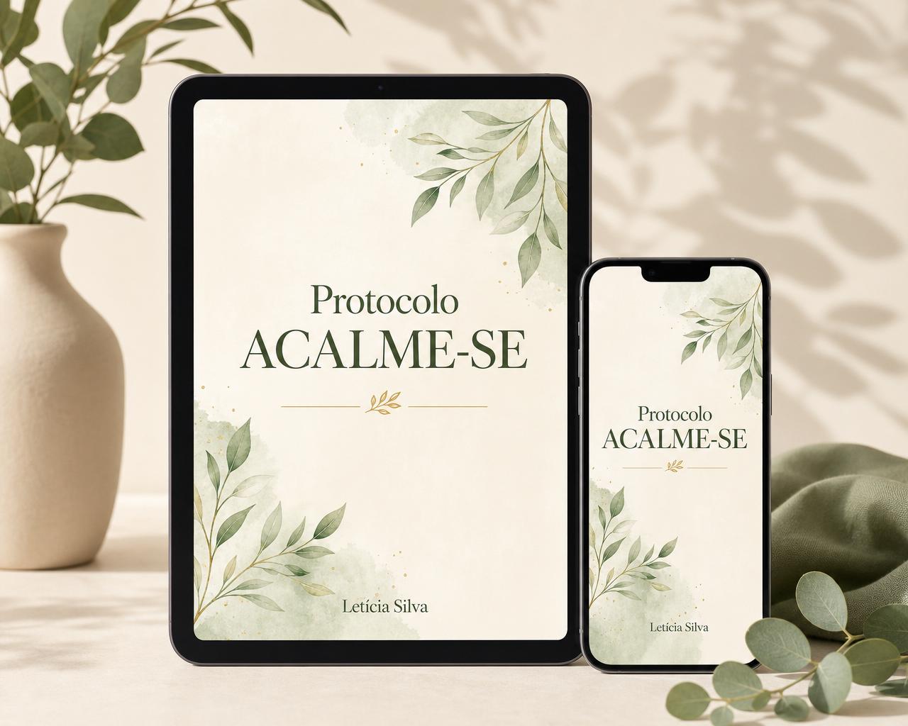 Mockup do Protocolo ACALME-SE em tablet e celular