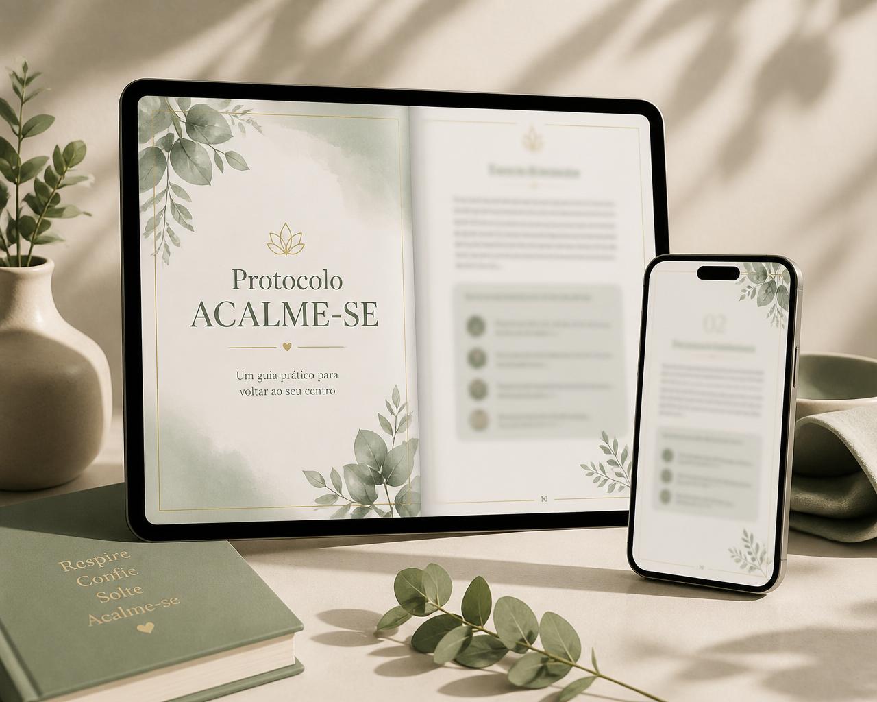 Mockup do Protocolo ACALME-SE em tablet e celular
